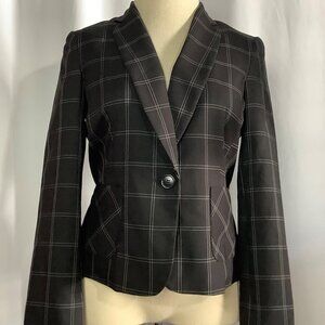 Black Label by Evan Piccone Black & White Jacket 2 Front Pockets 1 Button NWT